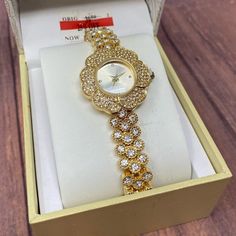 I Show A Picture Of Size In The Photos I Ship Monday-Friday If You Want To Bundle Just Let Me Know Buy Ladies Ring Watch, Ladies Chunky Watches, Gold Watches For Women Jewelry, Jewelled Watches, Gold And Silver Watch, Club Accessories, Charm Bracelet Watch, Multi Chain Bracelet, Ladies Dress Watches