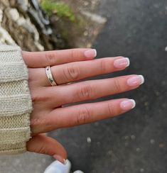 Short Sns French Nails, Natural Looking Nails Gel French Tips, Different Shape French Tip Nails, Clean French Tip Nails Square, Square Nails With Rounded Corners, Short Squoval Nails French Tip, Simple Nails French Tip Square, Shellac French Tip Natural Nails, French Tip Square Round Nails