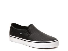 Vans Asher Slip-On Sneaker - Women's | DSW Women Slip On Sneakers, Slip On Vans, Slipon Shoes, Women's Vans, Christmas 2017, Womens Athletic Shoes, Star Sneakers, On Sneakers, Leather Shoes Woman