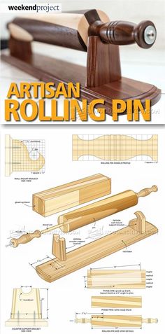 the artisan rolling pin book with instructions for making rollers and woodworking tools