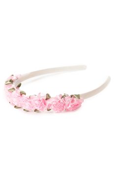 This adorable Pink Flower Headband is sure to add that extra dazzle to any dress up! One Size Fits Most Fashioned with durable plastic, that's made to last Flexibility to allow for a comfortable fit on a variety of sizes Adorned with high quality pink ribbon roses Designed to coordinate with many styles of our dress ups ⚠️WARNING: CHOKING HAZARD 》 ⚠️WARNING: CHOKING HAZARD - For the safety of your child, size small (1-3 years) does not contain gems or other small parts. All other sizes contain s Adjustable Pink Headband, Pink Hair Accessories With Matching Headband, Pink Hair Accessories With Handmade Flowers For Summer, Pink Floral Headband With Flower Decoration, Pink Adjustable Hair Accessories For Summer, Cute Pink Hair Accessories For Spring, Pink Handmade Flower Headband, Pink Flower Headband For Summer, Pink Flower Headband With Handmade Flowers