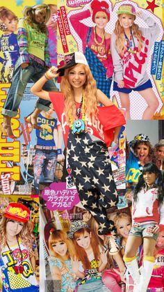 Amekaji Gyaru Fashion, American Gyaru, Wacky Clothes, Amekaji Gyaru, Gyaru Substyles, Chica Cosplay, American Casual Style, Gyaru Brands, Fashion 2000s