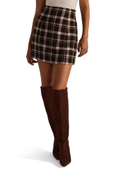 Favorite Daughter The First Wife Plaid Tweed Miniskirt | Nordstrom Tweed Clothes, Classic Academia, Womens Tweed, Favorite Daughter, Tweed Skirt, Plaid Skirts, Fashion Sense, Fall Fashion, Womens Bottoms