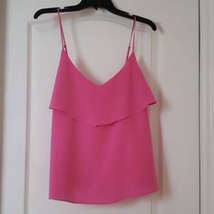 Gorgeous Lightweight 100% Silk Joie Abelia Top. Item Is A Closet Clean Up Project, Nothing Is Wrong With This Adorable Item. Purchased For Myself, Does Not Fit Now. Priced To Recover What Was Paid, Way Below Msrp. Sorry, No Lowball Offers And Big Discounts- Not Making A Profit . Please Let Me Know If You Need More Pictures/ Measurements Before Purchase. Will Be Happy To Provide. Shipped From Pets- Free, Smoke- Free House. Pink Camisole For Spring Party, Elegant Pink Tank Top For Summer, Chic Pink V-neck Top, Pink Casual Party Camisole, Feminine Pink Camisole For Party, Chic Pink Tank Top For Day Out, Pink Camisole With Spaghetti Straps For Day Out, Pink Spaghetti Strap Camisole For Day Out, Spring Pink Camisole For Day Out