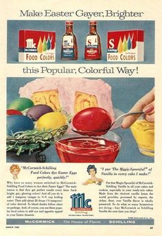 an advertisement for mccormick's mayonnaise and other condiments from the 1950's