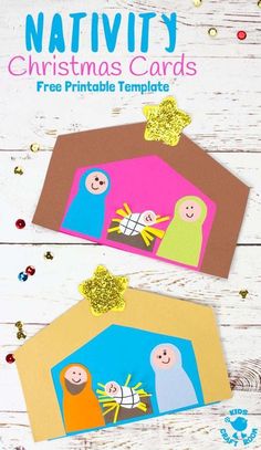 nativity christmas cards for kids to make