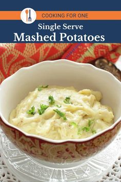 Enjoy creamy, flavorful single serve mashed potatoes in just 30 minutes! This perfectly portioned dish offers a quick and satisfying comfort food fix. | One Dish Kitchen Single Serving Mashed Potatoes, Mashed Potatoes For One, Mashed Potatoes For Two, Ramkin Recipes, Potatoes For One, Best Homemade Mashed Potatoes, Easy Mashed Potatoes Recipe, Bachelor Recipes, Homemade Mashed Potatoes Recipe