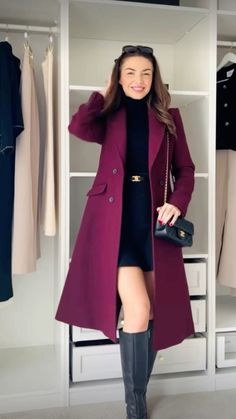 Burgendy Gaun Fashion, Winter Fashion Outfits Casual, Classy Work Outfits, Trendy Fall Outfits, Stylish Work Outfits, Easy Trendy Outfits, Winter Outfits Women, Casual Style Outfits, Winter Fashion Outfits