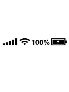 a black and white image of an electronic device with the words 100 % on it