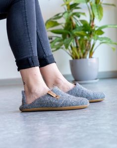 This versatile pair has a cool collapsible back so that you can wear handcrafted woolen slippers in two different ways. Another aspect - sturdy stitching on upper lining, successful COCOON collections touch for even more comfort. No matter winter or summer, breathable felted wool fabric catch & Cushioned Wool Slip-on Slippers, Wool Cushioned Slip-on Slippers, Casual Wool Slip-on Clogs, Slip-on Felt Slippers For Indoor Use, Indoor Slip-on Felt Slippers, Everyday Slippers With Textured Footbed And Round Toe, Comfortable Felt Slippers With Rubber Sole, Casual Wool Slippers With Round Toe, Casual Closed Toe Felt Slippers