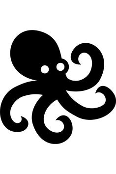 an octopus is shown in black and white