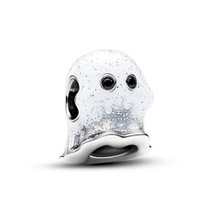 Cute meets spooky with Pandora's Boo the Ghost charm, crafted from sterling silver with glittery glow-in-the-dark enamel. Get Halloween-ready and style a look that really shines after dark. Happy haunting! Bracelet is not included with your purchase. Pandora Style #: 793404C01 Cute Pandora Charms, Pandora Halloween Bracelet Ideas, Pandora Nightmare Before Christmas, James Avery Halloween Charms, Glow In The Dark Pandora Charm, Black Halloween Jewelry With Charms, Pandora Spacers, Silver Halloween Charms Jewelry, Pandora Black