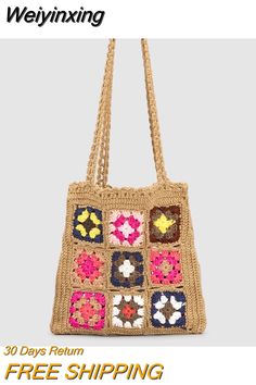 Shipping: Worldwide Express Shipping AvailableDelivery time: 🚚7-15Days Fast ShippingReturns: Fast refund,💯100% Money Back Guarantee. Brown Crochet Beach Bag, Summer Knitted Shoulder Bag For Shopping, Knitted Tote Beach Bag For Vacation, Summer Knitted Shoulder Bag For Daily Use, Trendy Knitted Shoulder Bag For Beach, Knitted Shoulder Bag For Daily Summer Use, Trendy Knitted Beach Bag, Trendy Knitted Vacation Shoulder Bag, Summer Knitted Shopping Bags