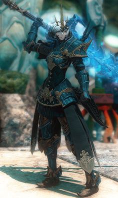 Triton's Armament | Eorzea Collection Natsume And Mikan, Plate Mail, Fantasy Garb, Party Eyes, Winter Solstice