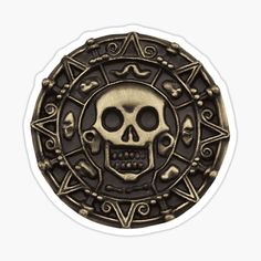 a sticker with a skull on it