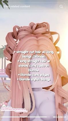 an animated image of a woman with long pink hair and text on her phone screen