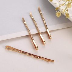 Classic gold bobby pin but with a twist (literally). Gold Hair Pin, Bobby Pin, Gold Hair, Classic Gold, Things To Buy, Hair And Nails, Bobby Pins, Hair Pins, Womens Hairstyles