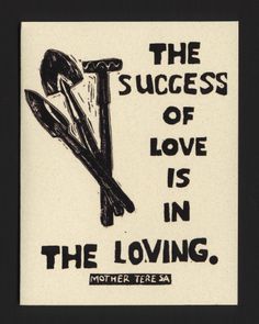 the success of love is in the loving mother there sa sign with skis on it