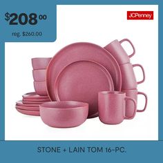 stone + lain 16 - pc dinnerware $ 28 00 reg $ 40 00