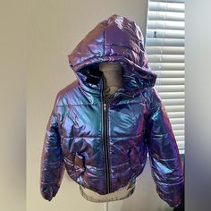 New With Tags And Original Packaging Monochrome Purple/Blue Forever 21 Puff Jacket Size S And M Available Trendy Purple Hooded Outerwear, Purple Hooded Puffer Jacket For Winter, Hooded Purple Puffer Jacket For Winter, Casual Purple Puffer Jacket, Purple Puffer Jacket For Fall, Casual Purple Puffer Jacket For Fall, Trendy Purple Outerwear, Fitted Iridescent Outerwear For Fall, Trendy Hooded Outerwear From Forever 21