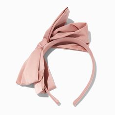 Complete your look with a bow! You will love this headband in blush pink with a coordinating silky bow. Material: Polyester - Claire's Blush Pink Silky Knotted Bow Headband Chic Party Hair Accessories With Satin Bow, Spring Hair Accessories With Satin Bow, Spring Satin Bow Hair Accessories, Chic Bow Hair Accessories For Party, Chic Party Hair Accessories With Bow, Elegant Pink Hair Accessories With Bow, Spring Party Hair Accessories With Satin Bow, Spring Party Hair Accessories With Decorative Bow, Party Headband With Bow Tie Detail