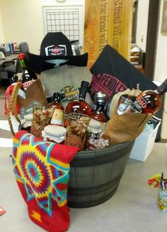 a basket filled with lots of different items