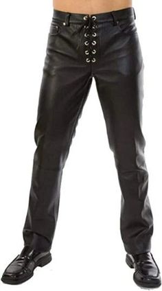 Product Description ★for Men's & Boys 100% ✔ Men's & Boy's Bike Rider 100% Genuine High Quality Lambskin Leather Pant, Lace up Front Pant, Straight Jeans Style Motorcycle Pant Fantastic figure Designer, Straight Style  Lace up Front Pants and with a very Beautiful ♥ attractive look.Perfect for cocktail/ evening parties, nightclub, dance halls, proms, bar, club wear etc.(because Fashion always say look at this) ★Please confirm your required size after order via massage.  ★PLEASE NOTE : ALL SIZES ARE AVAILABLE AS PER  SIZE POSTED BELLOW  X-SMALL = SMALL = Medium = LARGE = X-LARGE = 2X-LARGE = 3X-LARGE PLEASE ✔ NOTE :WE ACCEPT CUSTOM ORDER ALSO  We Accept order in Bulk Quantity Also.   THANK YOU FOR PURCHASING WITH US Straight Jeans Style, Lace Up Leather Pants, Boy Bike, Motorcycle Pants, Leather Pant, Bike Rider, Club Wear, Leather Shirt, Bar Club