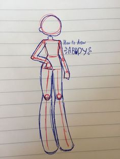 a drawing of a person standing with their hands on his hips and the words how to draw baby 3