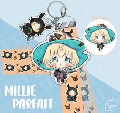 Character charm is 2.5 in (5.5cm) Mascot charm is 1 in (2.5cm) Lanyard is 5 in (13cm) x ~1 in (2cm) Reimu Endou, Millie Parfait, Chibi Keychain, Enna Alouette, Cute Thank You Cards, Acrylic Charms, Photography Skills, Lanyard, Fan Art