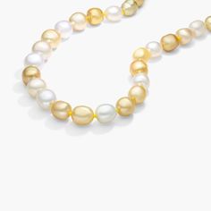 Multiple colors for multiple shine. This classic necklace will be a surefire staple in any wardrobe. *Number of pearls may vary according to the mm size range of the pearl Pearl Strand, Classic Necklace, Pearl Strands, South Seas, The Pearl, Cultured Pearls, Pearl Necklace, Yellow Gold, Range