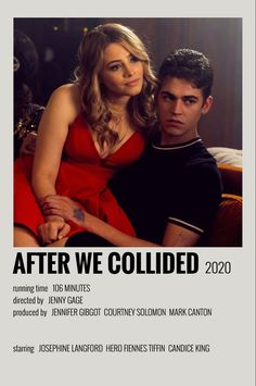 a poster for the movie after we collided with two people sitting next to each other