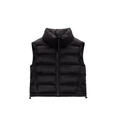 New Zara Water Repellent Vest Black Zara Black Outerwear For Layering, Zara Fitted Winter Vest, Zara Casual Winter Vest, Zara Fitted Vest For Winter, Zara Winter Layering Outerwear, Versatile Black Outerwear For Cold Weather, Zara Winter Outerwear For Layering, Black Vest, Zara Jackets