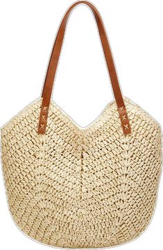 Trendy Braided Straw Shoulder Bag, Trendy Cream Shoulder Bag For Vacation, Large Capacity Cream Straw Bag For Spring, Spring Large Capacity Cream Straw Bag, Trendy Beige Braided Straw Bag, Trendy Braided Bag For Vacation, Trendy Braided Straw Tote Bag, Trendy Woven Shoulder Bag For Vacation, Trendy Straw Bag With Adjustable Strap