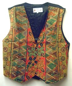 Fantasy Vest, 70s Vest, Beaded Vest, Sequin Vest, Estilo Hippie, Queer Fashion, Future Style, Party Events, Vintage Vest