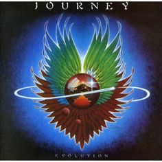 the cover art for journey's album evolution, featuring an image of a bird with wings