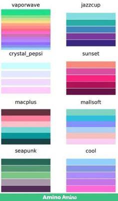 the color chart for different colors