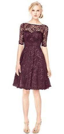 Short Lace Dress with Illusion Neck and Sleeves Style F15721 #davidsbridal #bridesmaiddress #fallweddings Corded Lace Dress, Lace Short Dress, Sleeves Style, Short Lace Dress, Lace Short, Dress With Lace, Fancy Dresses, Wedding Stuff