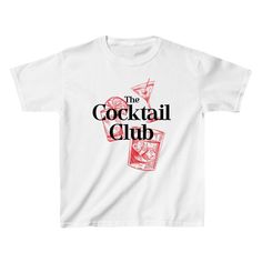 Elevate your happy hour style with The Cocktail Club Baby Tee! This comfortable and playful women's tee is perfect for any cocktail enthusiast. Spread the joy and laughter with this funny tee that's sure to turn heads. Cheers to the perfect addition to your wardrobe! The model is wearing an XS size. Our size guide ensures a perfect fit. Cocktail Club, Stylish Top, Trendy Baby, Funny Tees, Baby Tee, Happy Hour, Infant Tees, Custom Clothes, Are You Happy