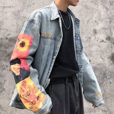 Money Clothing, Denim Men, Aesthetic Clothing Stores, Estilo Indie, Denim Pants Mens, Printed Denim Jacket, Y2k Aesthetic Outfits, Painted Denim, Painted Clothes