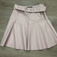 Brand New Bershka Skirt Chic Mini Skirt With Belt, Chic Belted Mini Skirt, Chic Full Mini Skirt For Day Out, Spring Belted Skirt, Chic Spring Midi Skort, Feminine Mini Skirt For Night Out, Spring Belted Mini Skirt For Night Out, Spring Mini Skirt For Night Out With Belt, Spring Night Out Belted Mini Skirt