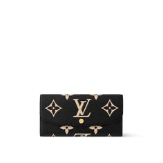 LOUIS VUITTON® - Emilie Wallet - Black/beige Luxury Compact Beige Wallet, Louis Vuitton Emilie Wallet, Emilie Wallet, Lv Purse, Classic Monogram, Travel Bags For Women, Monogram Pattern, Luxury Purses, Fancy Bags