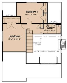 the second floor plan for this home