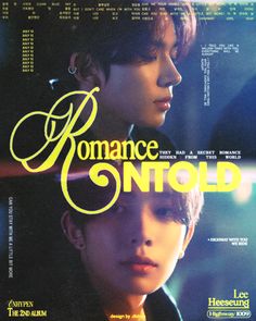 the movie poster for romance unto with two young men looking at each other in front of them