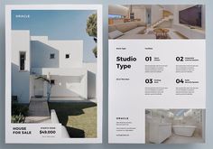 an open house brochure is shown in this image