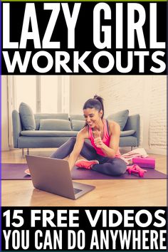 15 Full Body At Home Lazy Girl Workouts | If you're looking for quick at home workout videos to help you lose weight and get a flat stomach fast, this post is for you! We've curated 5 exercise videos each for your arms and upper body, your abs and core, and your glutes and legs. Many of these workouts are only 5 minutes long and require no equipment, and we've even included a few lazy girl workouts you can do in bed because losing weight shouldn't be difficult. Are you up for the challenge? Exercise At Your Desk, Lazy Workout, Lazy Exercise, Get Fit Fast, Lazy Girl Workout, Love Sweat Fitness, Morning Workouts, Lose Thigh Fat, Home Workout Videos