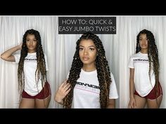 EASY JUMBO TWIST | RUBBER BAND CROTCHET METHOD | Beginner Friendly - YouTube Twist Rubber Band Method, Crotchet Twists, Jumbo Senegalese Twists, Rubber Band Method, Jumbo Twists, Hey Beautiful, Twist Braid, Marley Twists, Twist Braid Hairstyles