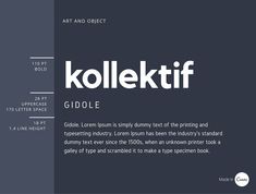 an art and object poster with the words kollektf in white on a black background