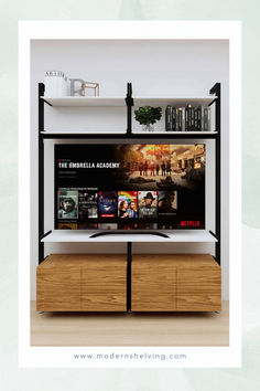 Media Unit Shelves Entertainment System