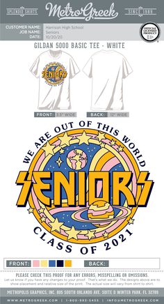 Class Of 2023 Sweatshirt Ideas, Senior Logo Ideas, Senior T Shirt Designs 2023, Seniors 2024 Logo Aesthetic, Cool School Shirt Designs, High School Class Shirt Designs, Seniors T Shirts Design, Senior Uniform Ideas