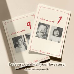 two greeting cards with the words let every detailful your love story